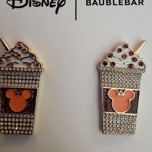 NWT Disney x Baublebar Fall Pumpkin Spice Mickey Earrings - Picture 3 of 4